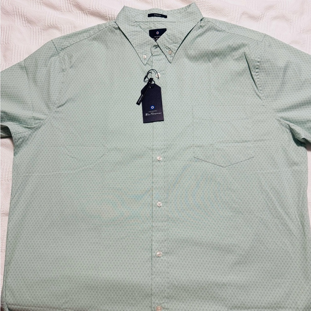 Ben Sherman Light Green Casual Button Down Shirt